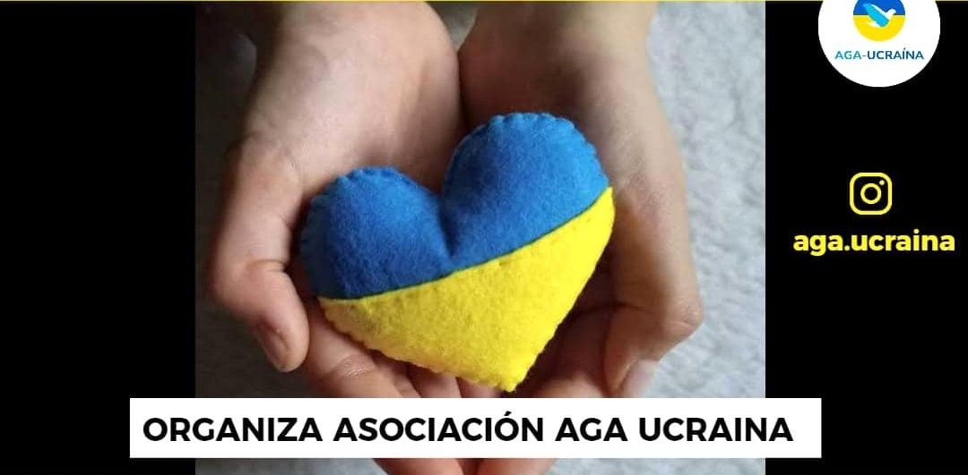 Cartel anunciando o sorteo deste venres 27 en Poio organizado por AGA Ucraína