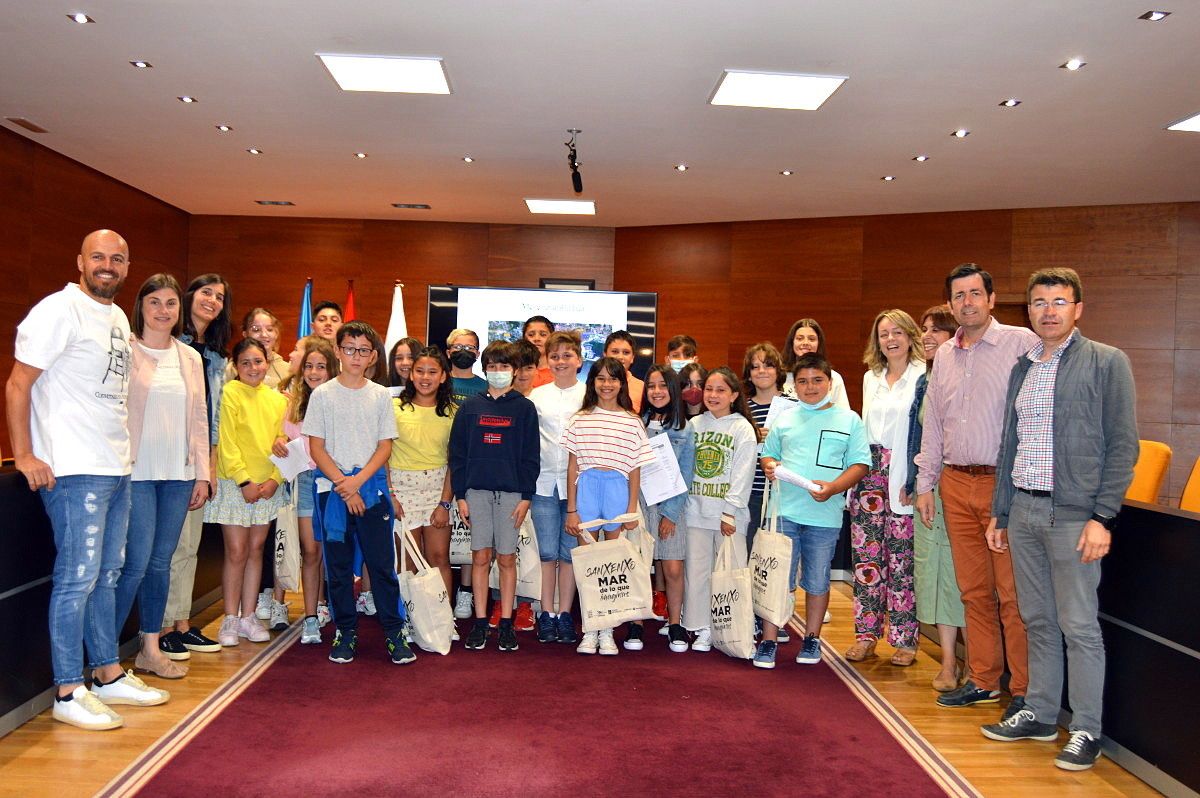 Visita de escolares do CEIP Portonovo ao Concello de Sanxenxo