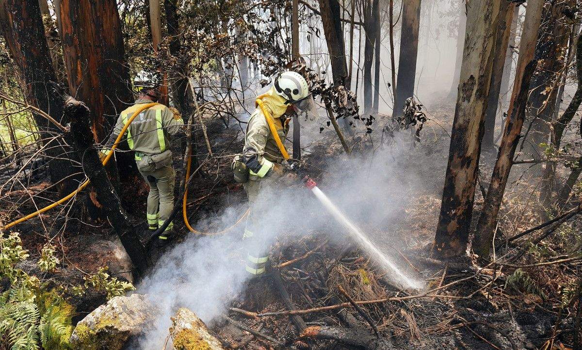 Extinguen na Caeira un incendio forestal