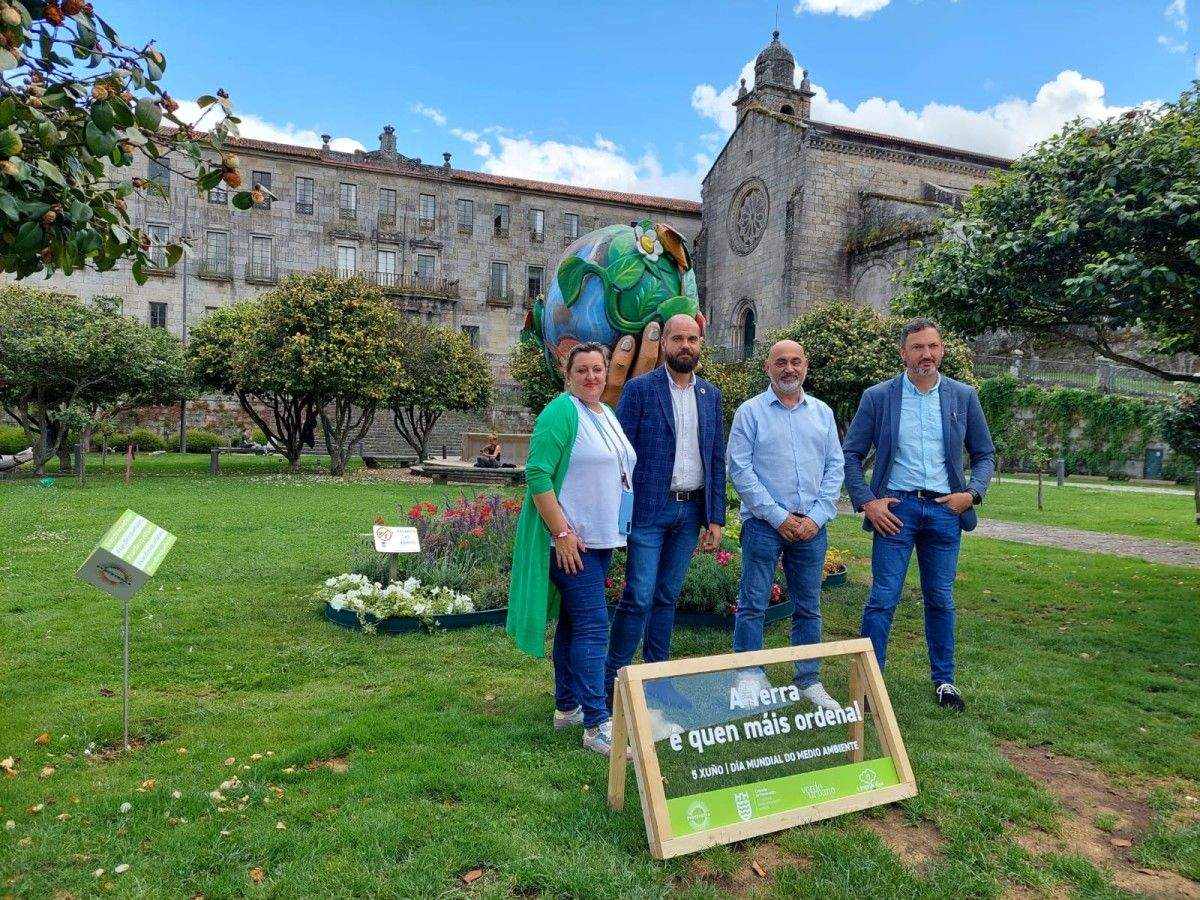 Yoya Blanco, Iván Puentes, Tino Fernández e Marcos Rey nos xardíns de San Francisco