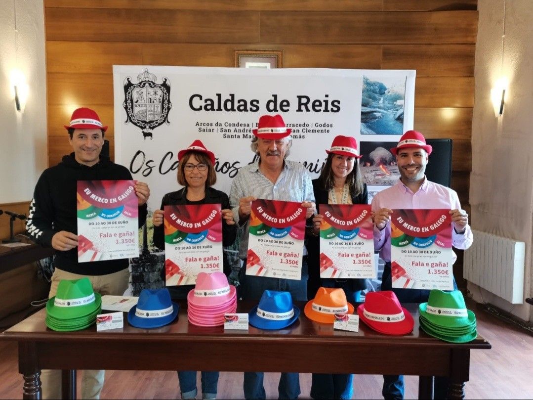 Presentación da campaña de dinamización do comercio local e do uso do galego en Caldas