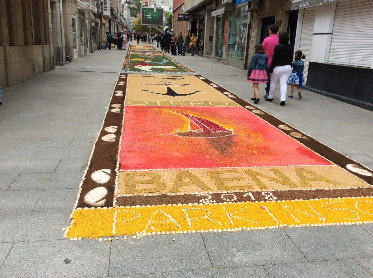 Alfombras florales en Bueu