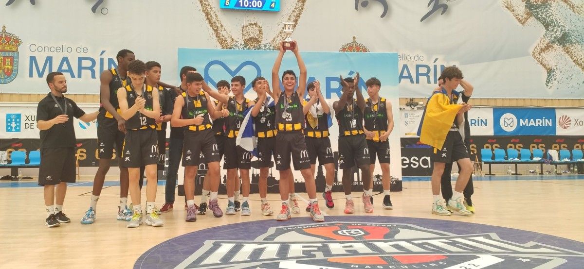 El CB Canarias queda segundo en el Campeonato de España Infantil de Baloncesto celebrado en Marín