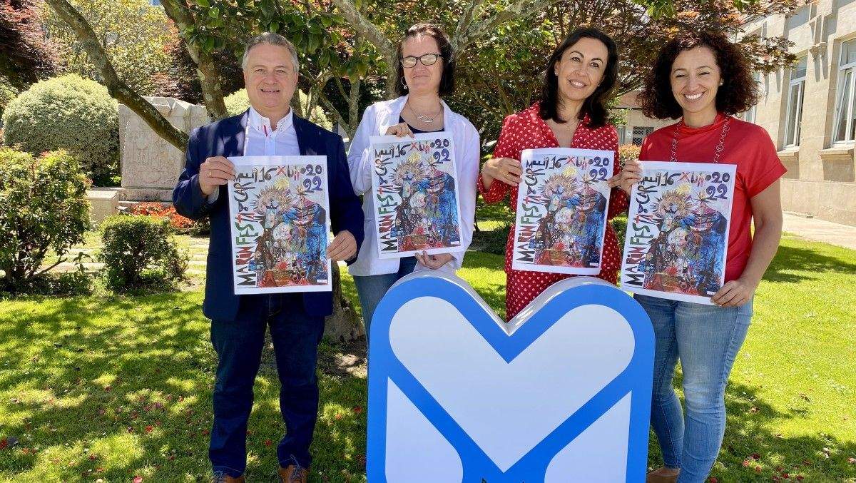 Presentación del cartel de las Festas do Carme de Marín 2022