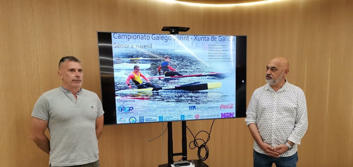 Alfredo Bea e Tino Fernández presentan o campionato galego de piragüismo sprint