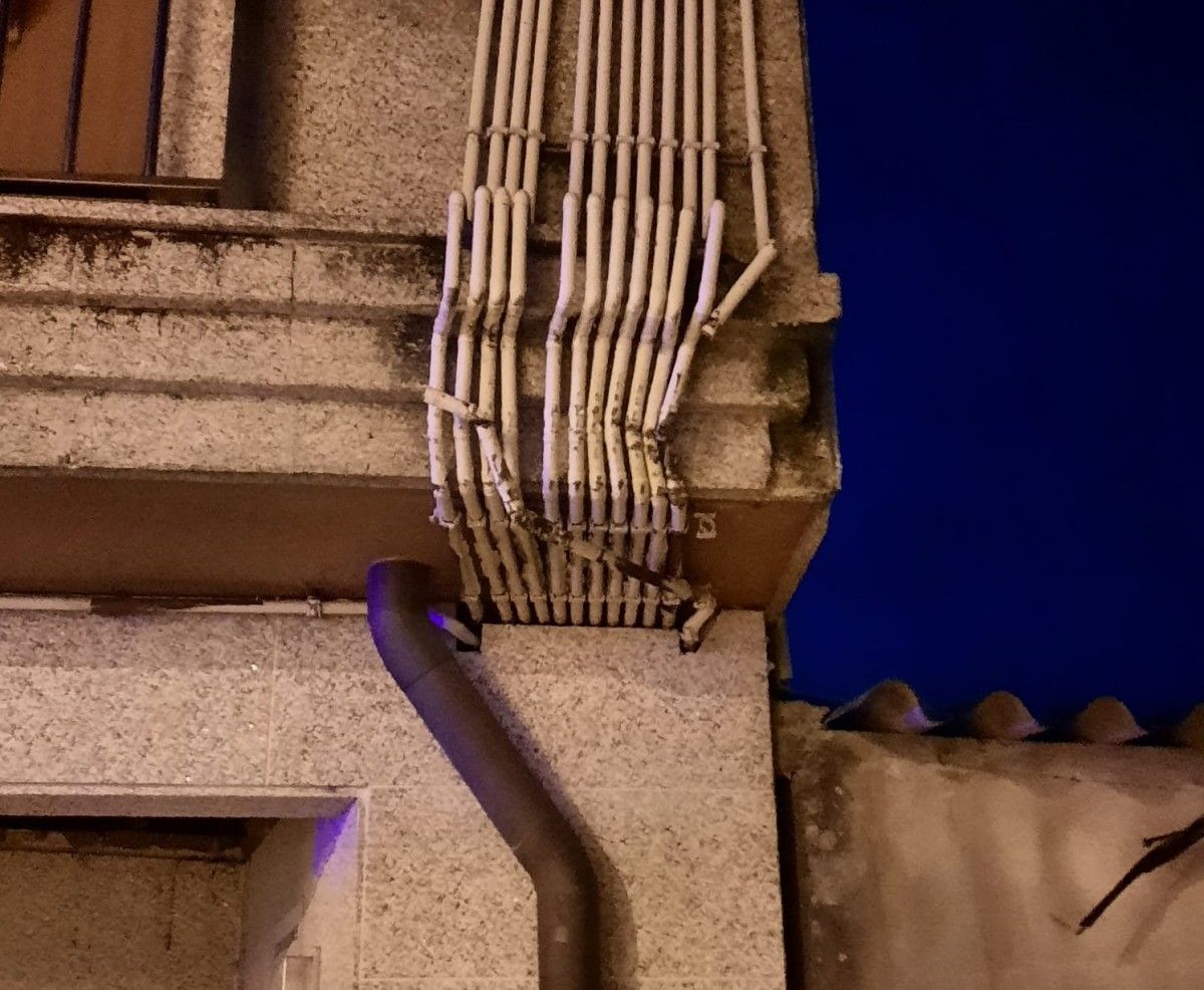 Tubería del gas dañada