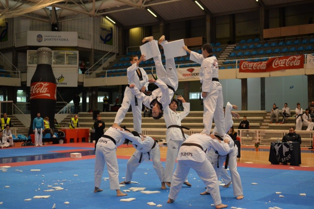 Probas de exhibición e freestyle no Campionato de España de clubs de taekwondo