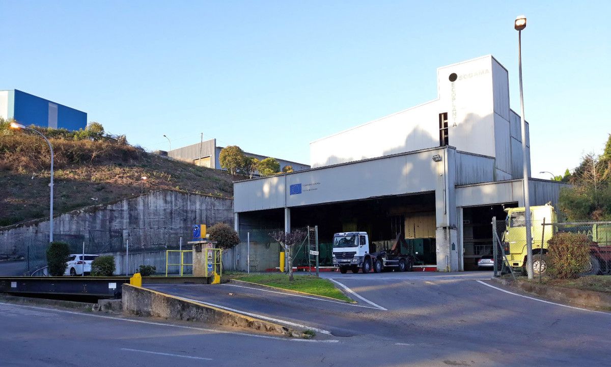 Planta de transferencia de Sogama, en Ribadumia