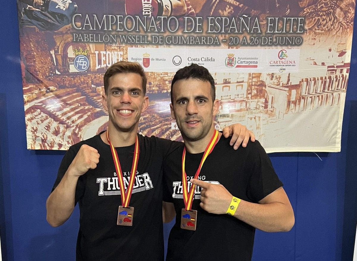Goyo Rubio e Aarón González, boxeadores do Team Thunder de Marín