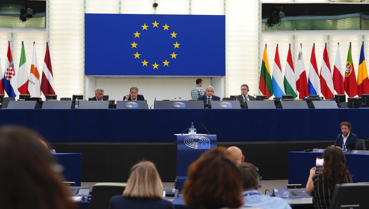 Intervención de Fernández Lores en el foro celebrado en el Parlamento europeo, en Estrasburgo
