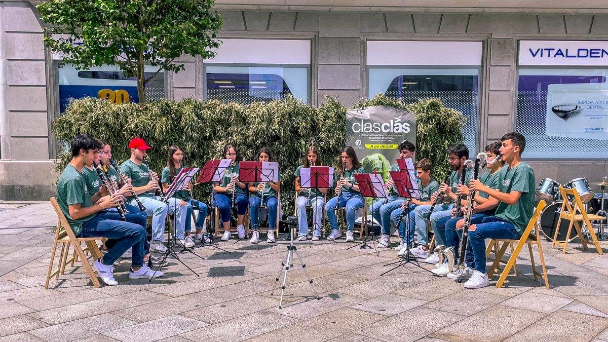 Grupo de clarinetes do Conservatorio de Música de Vilagarcía