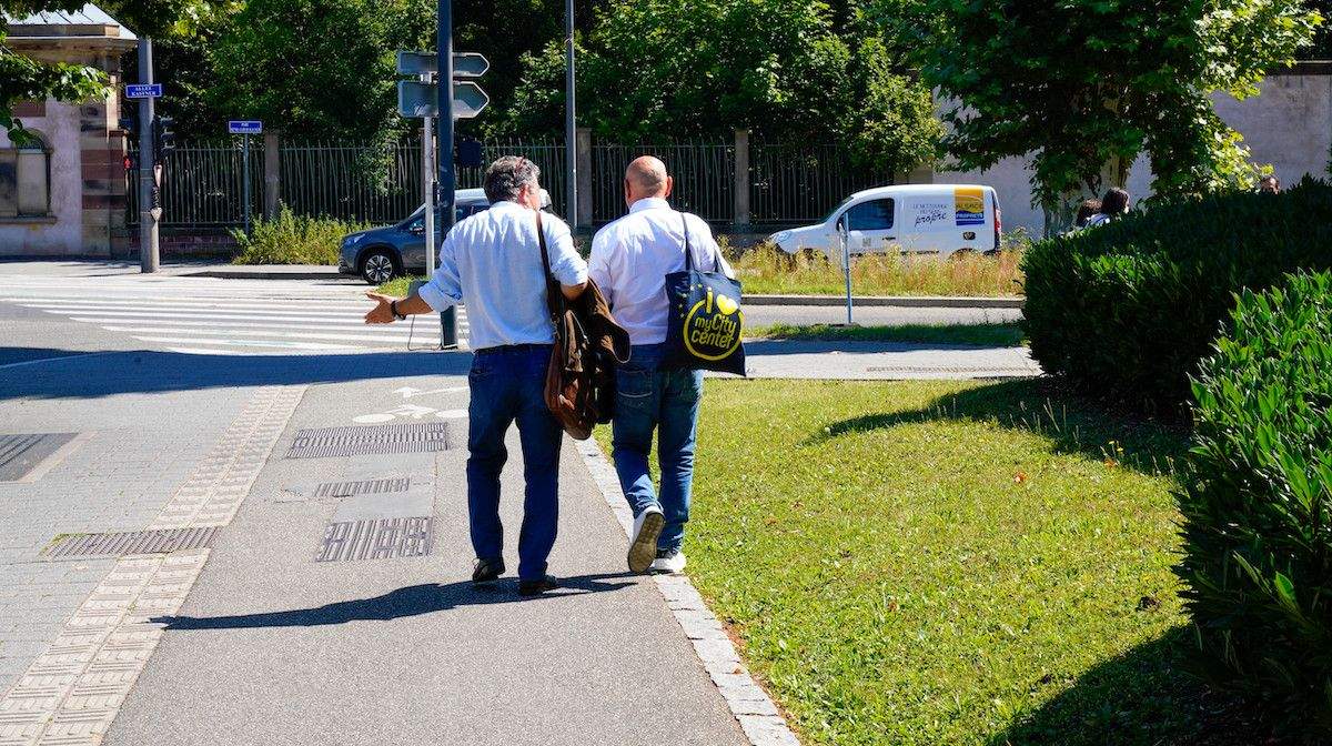 Tino Fernández e Miguel Anxo Fernández Lores, en Estrasburgo