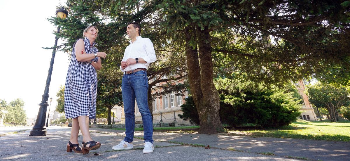 Luisa Piñeiro e Luis López, en Montero Ríos