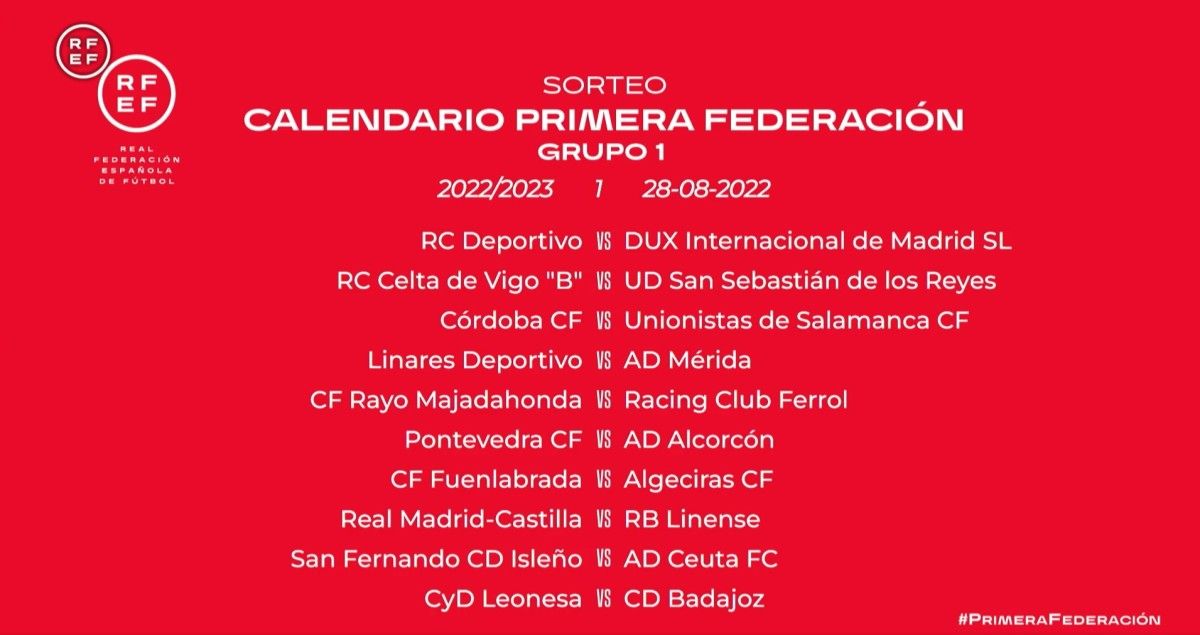 Primera jornada de liga de la Primera RFEF 22-23