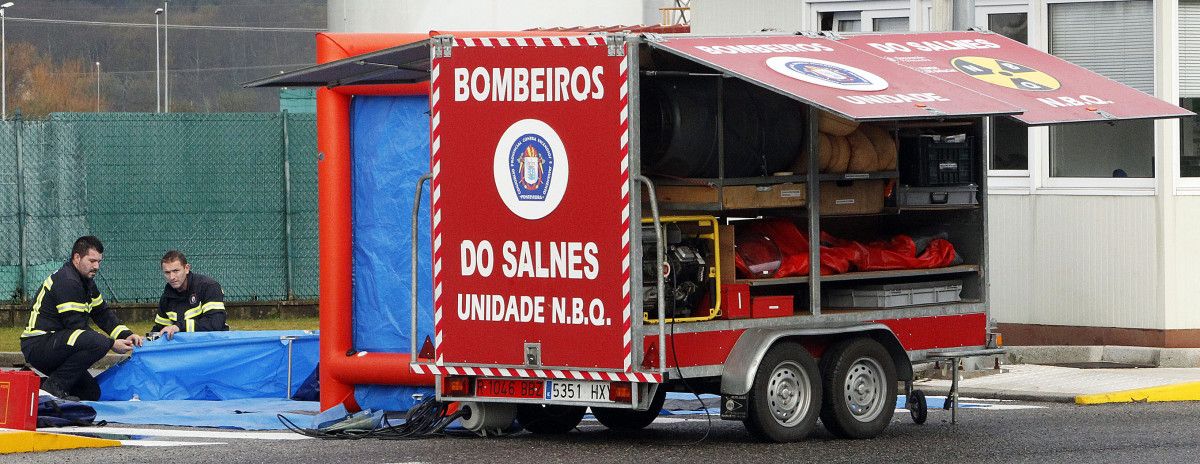 Simulacro de emerxencia na fábrica de Foresa (Caldas de Reis)