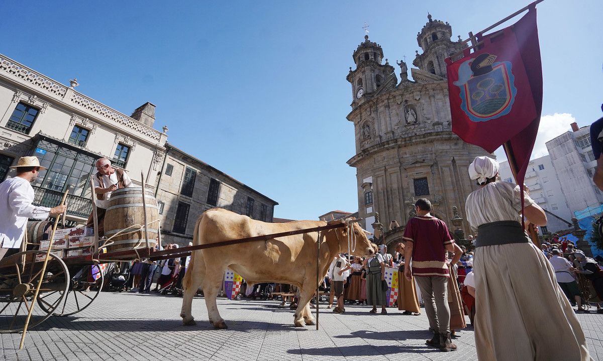 Recreación do transporte do viño na Feira Franca 2022 II