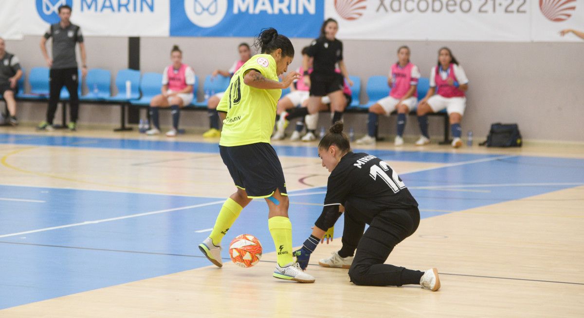 Partido entre Marín Futsal e Leganés na Raña