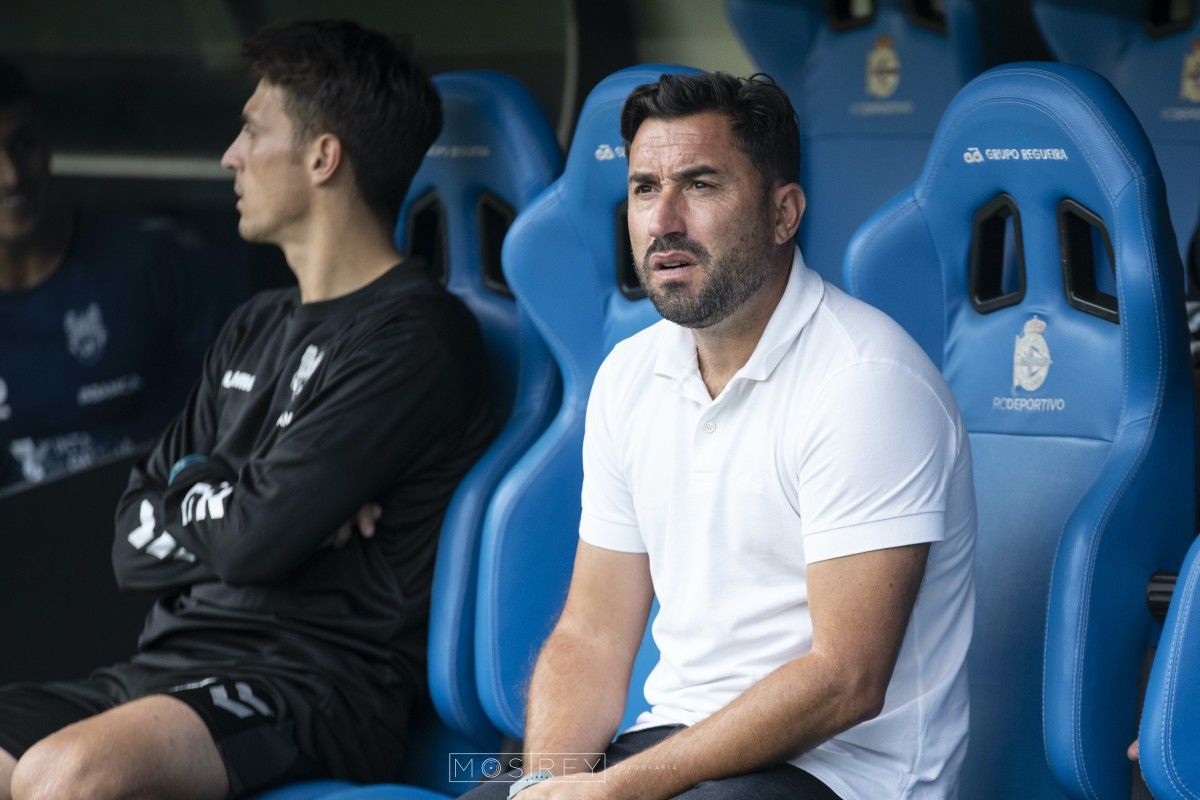Antonio Fernández, en el partido de liga entre el Deportivo y el Pontevedra en Riazor