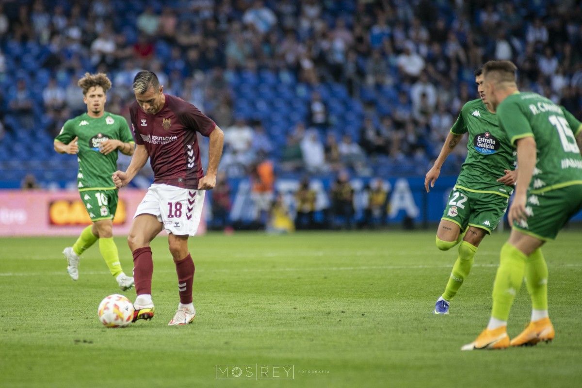 Partido de liga entre el Deportivo y el Pontevedra en Riazor