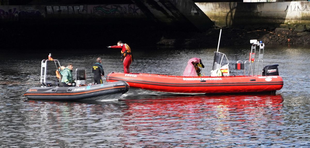 Búsqueda del piragüista desaparecido en el río Lérez 