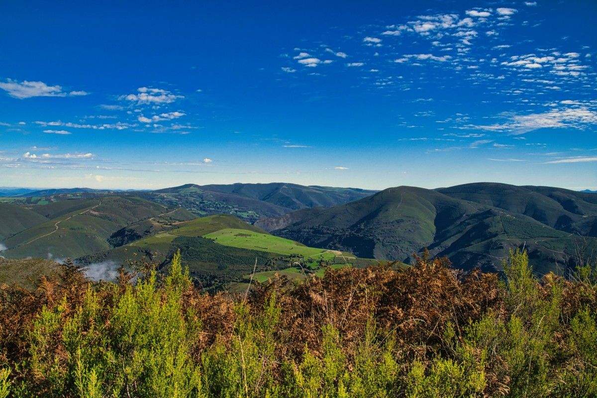 Panorámica das montañas de Galicia