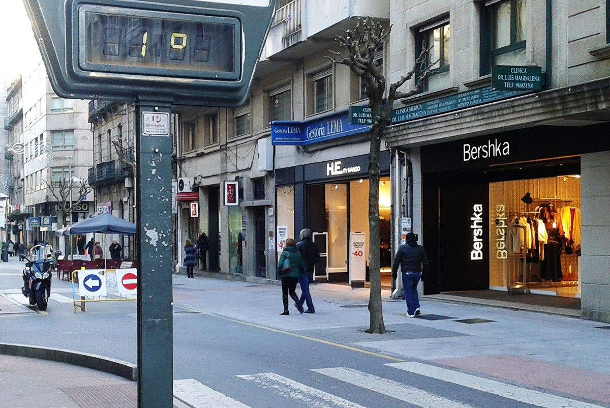 Os termómetros marcaron valores mínimos de ata un grao en Pontevedra