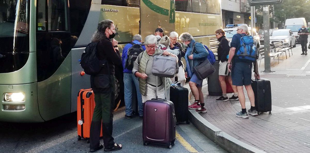 Un grupo de turistas