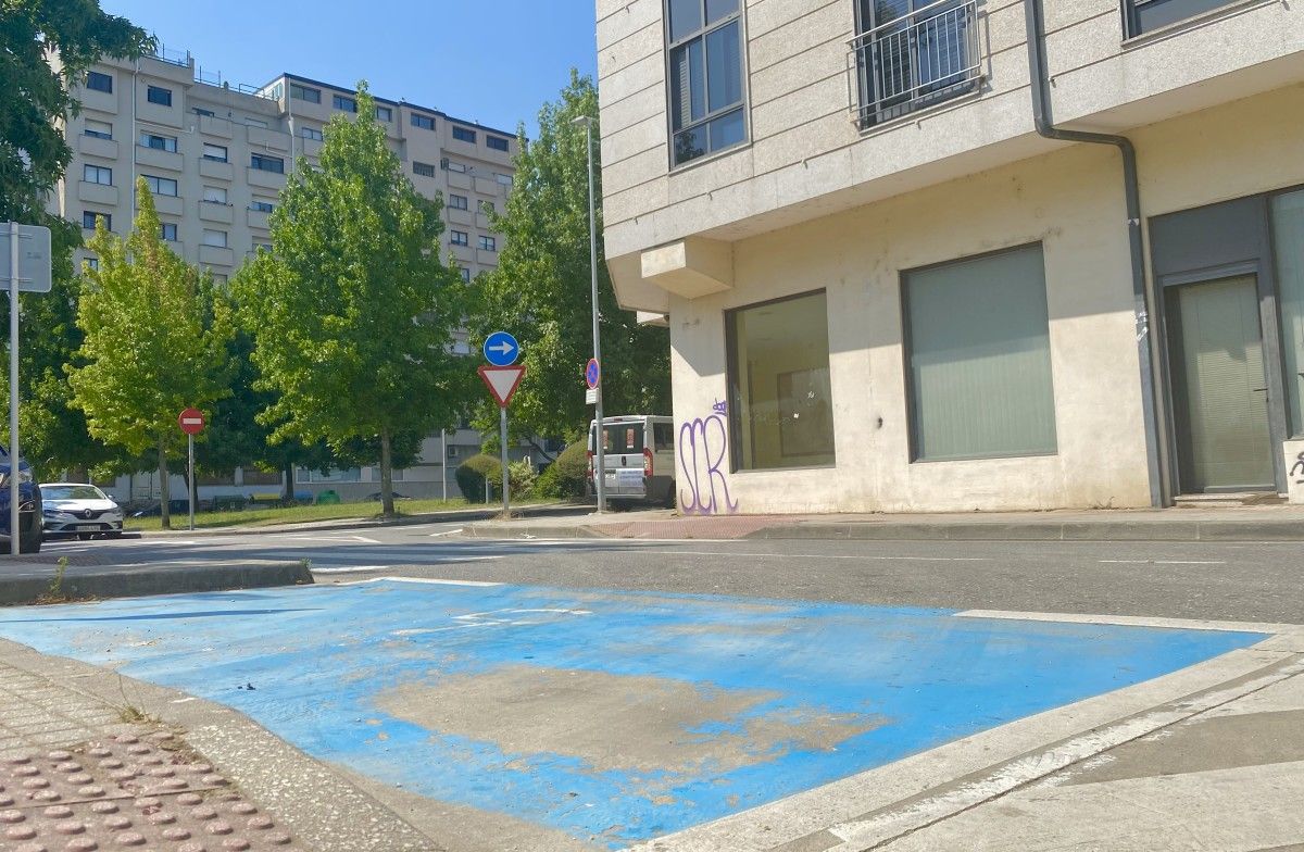 Rúa Ponte Boleira, na que se vai proceder ao pintado da sinalización horizontal 