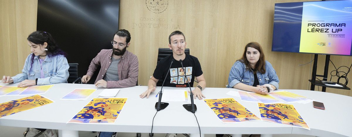 Organizadores de Lérez Up co concelleiro Alberto Oubiña