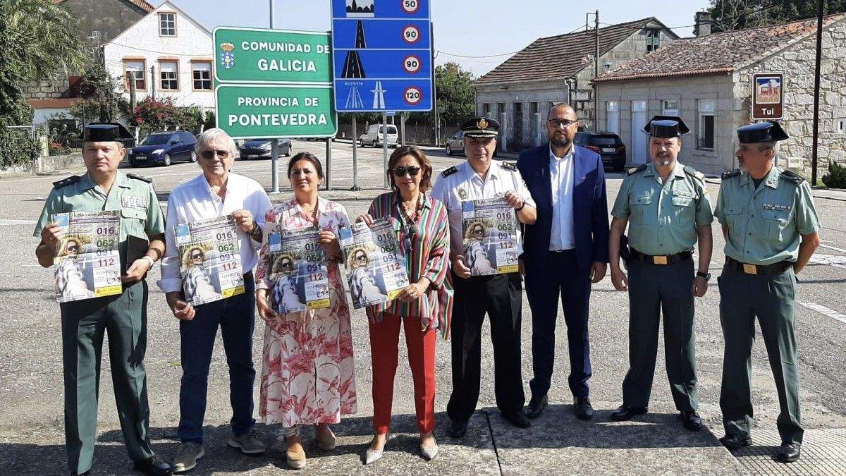 Maica Larriba na presentación en Tui da campaña '#NoCaminasSola: por un Camino de Santiago libre de violencias machistas'