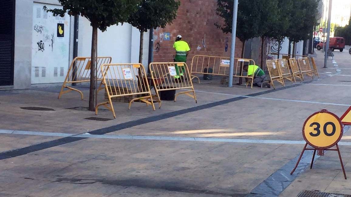 Obras de mantenimiento en la Rúa do Gorgullón