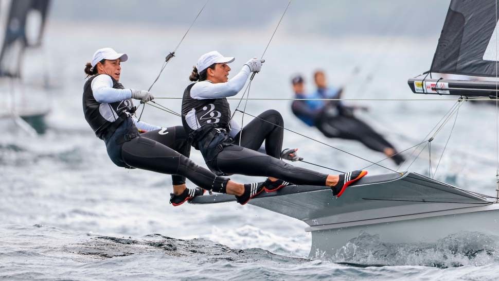 Támara Echegoyen y Paula Barceló en el Mundial 49er FX de Canadá