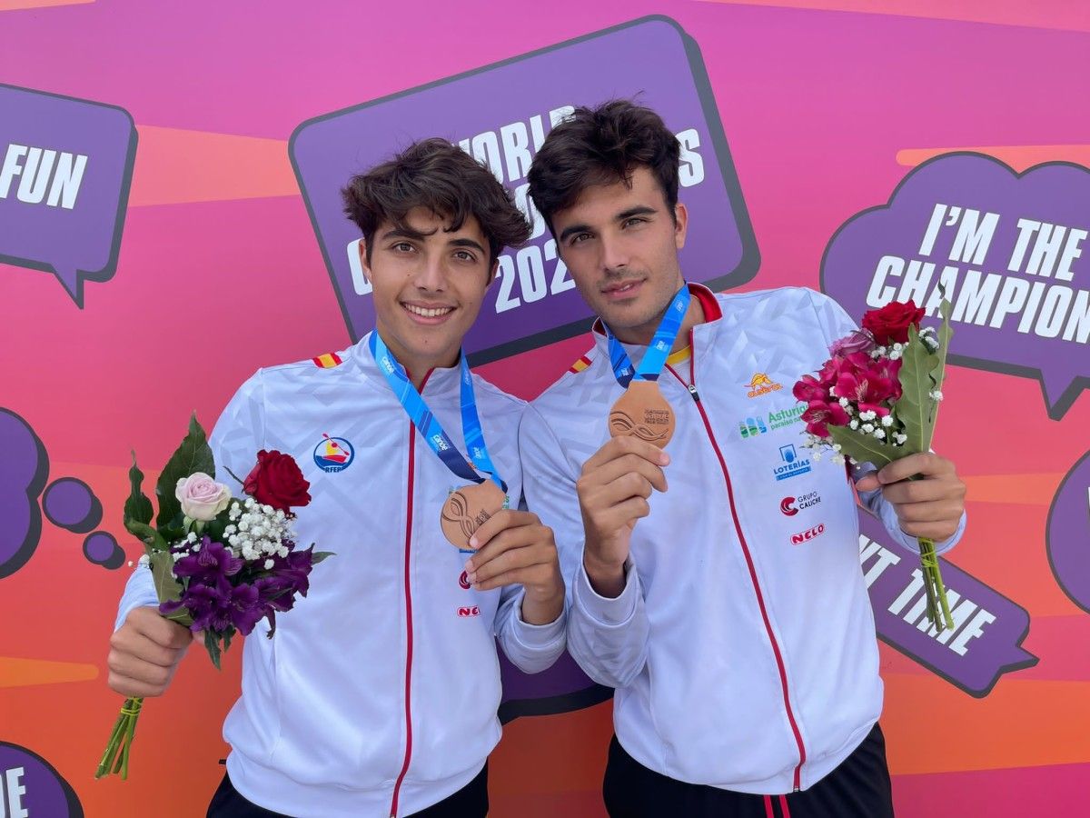 Diego e Noel Domínguez, medalla de bronce mundialista en Hungría