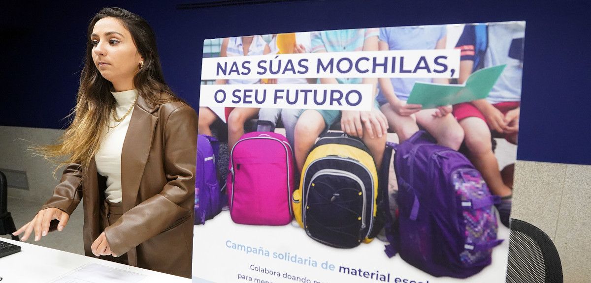 Presentación de la campaña "Nas súas mochilas, o seu futuro" de la Fundación Amigos de Galicia
