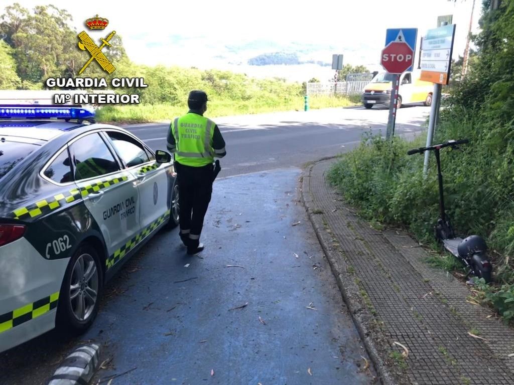 Patinete eléctrico interceptado por la Guardia Civil