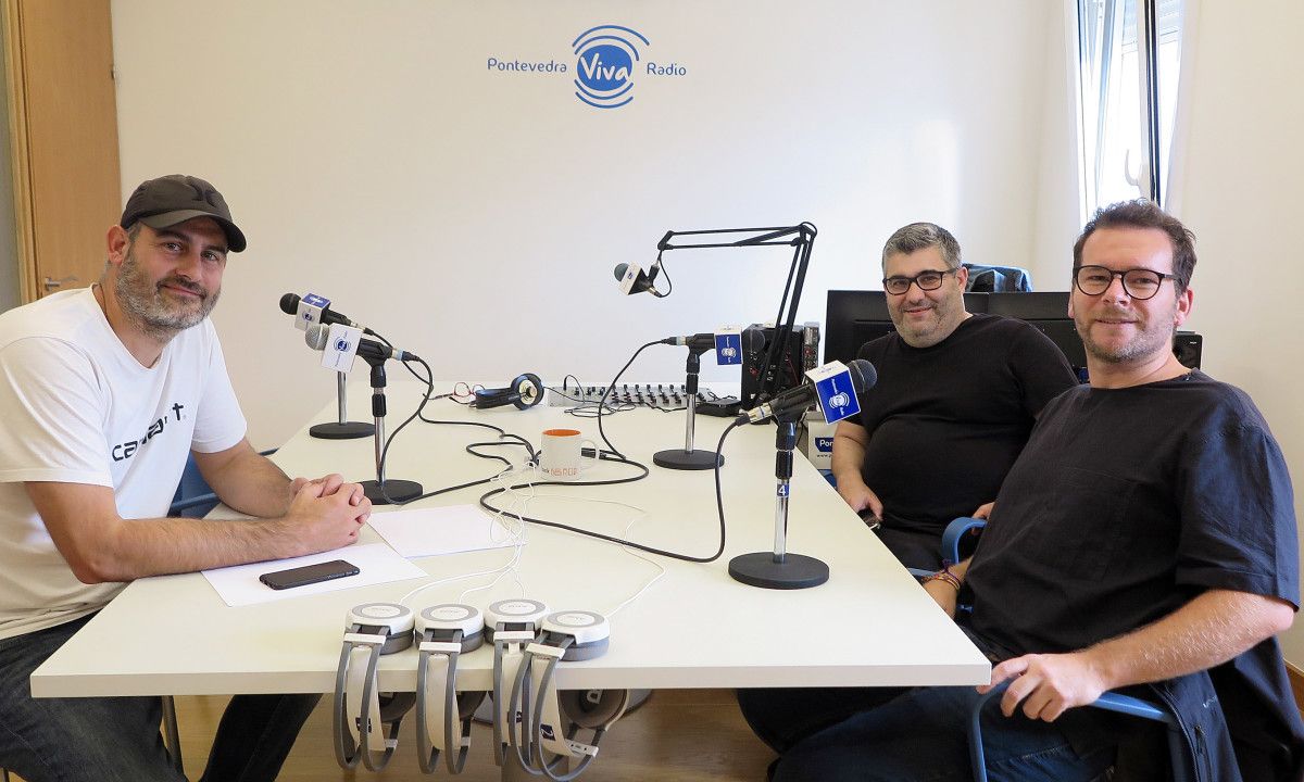 Camilo Garrido, Carlos Lusquiños e Daniel Lorenzo, empresarios hostaleiros en Pontevedra