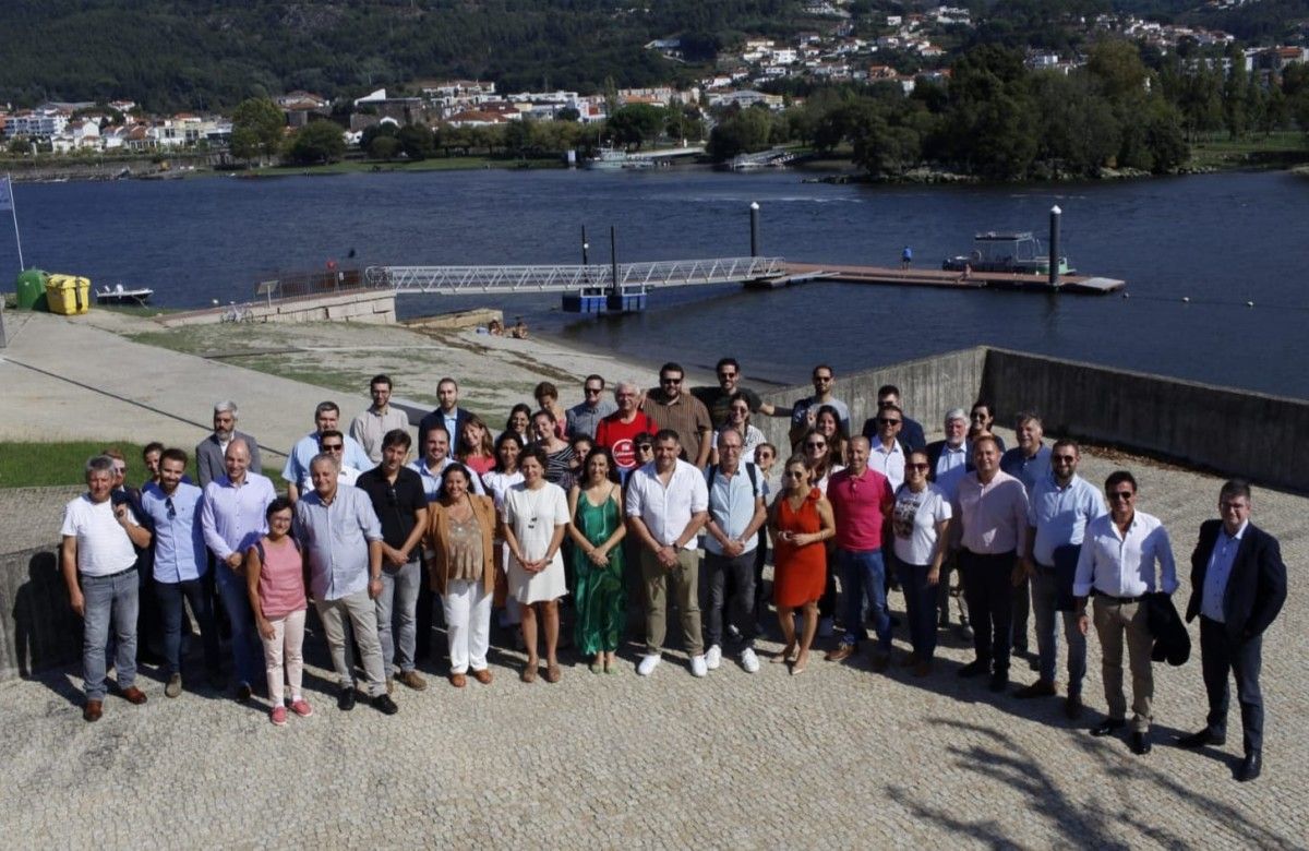 A delegación europea, en Tomiño