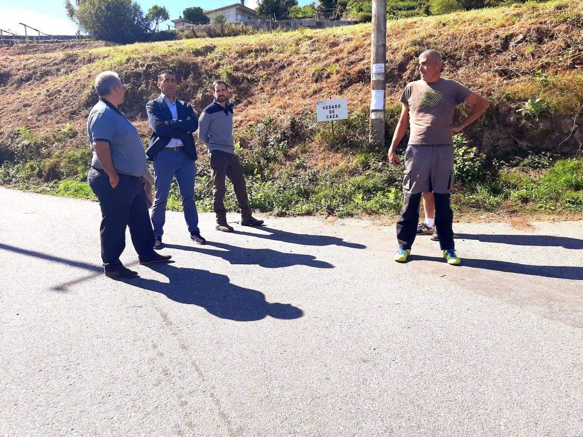 Zona onde se van realizar as obras da nova rede de saneamento en Reboredo, Campo Lameiro