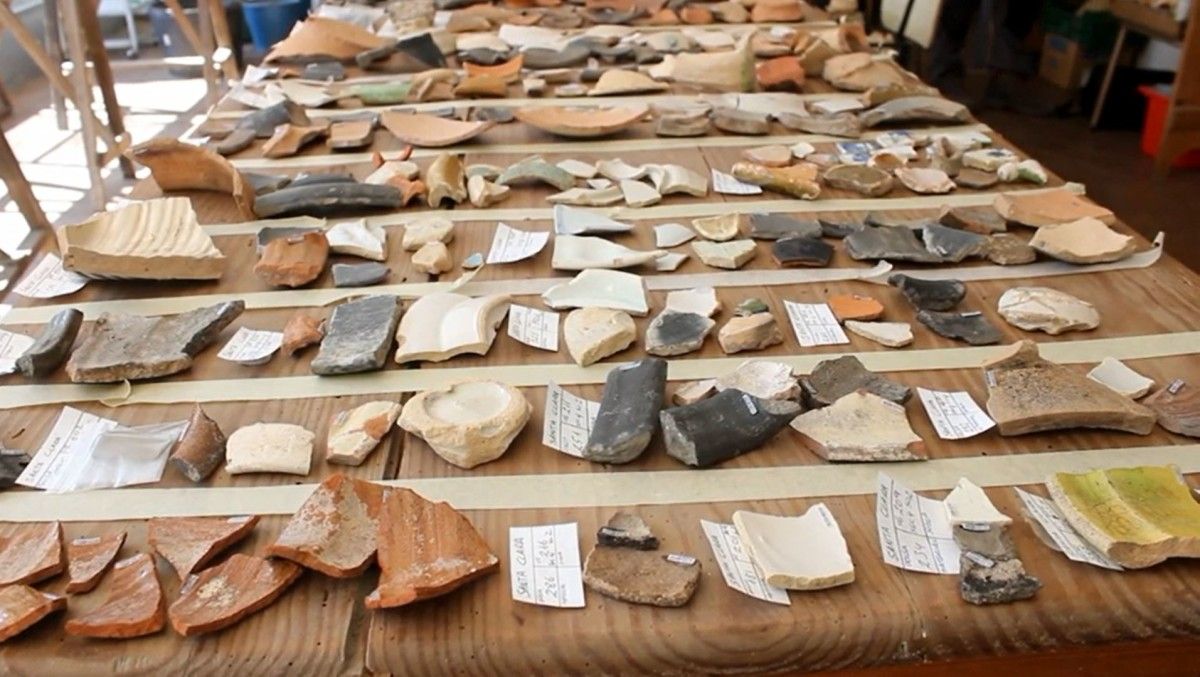 Cerámica hallada en Santa Clara