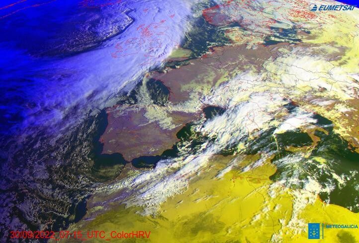 Imagen de satélite de Meteogalicia este 30 de septiembre