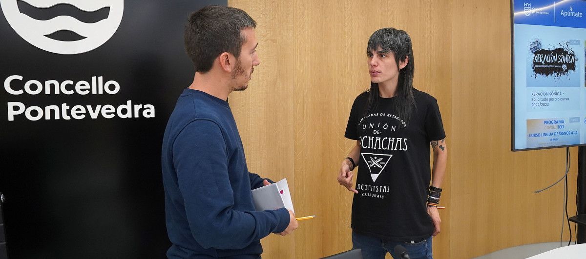 Presentación da quinta edición de Xeración Sónica por parte de Alberto Oubiña e Violeta Mosquera