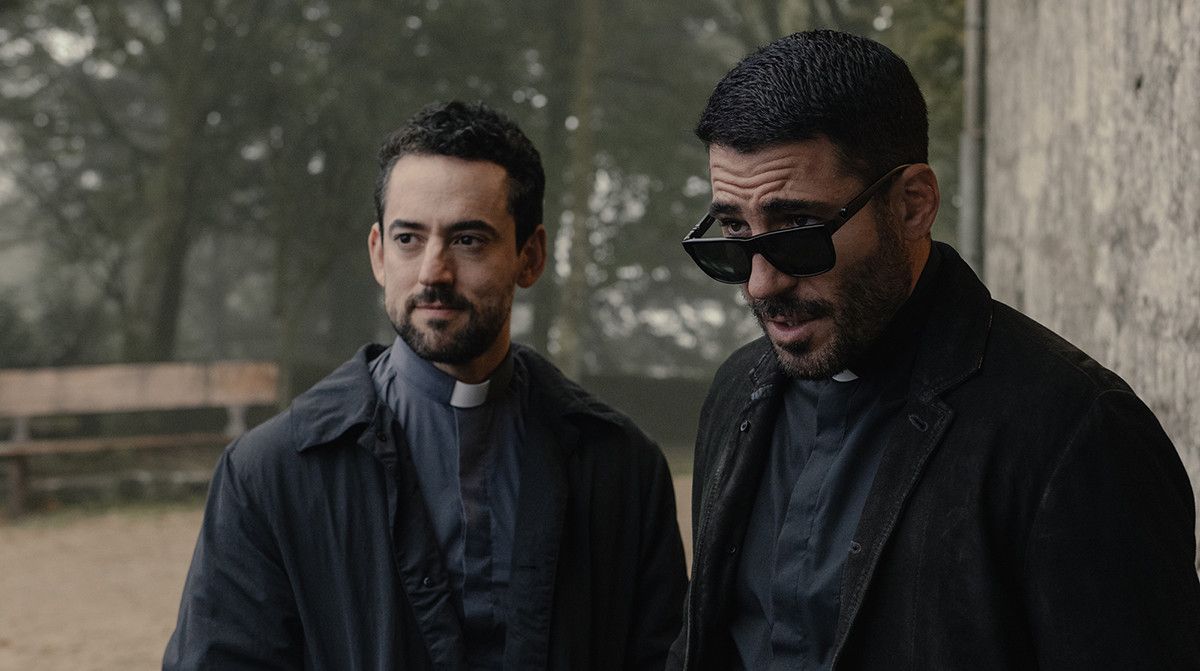 Miguel Ángel Silvestre e Luis Gerardo Méndez, na rodaxe de "Los enviados"