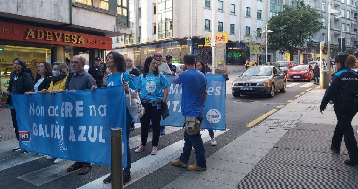 Protesta das traballadoras do Consorcio Galego de Igualdade e Benestar