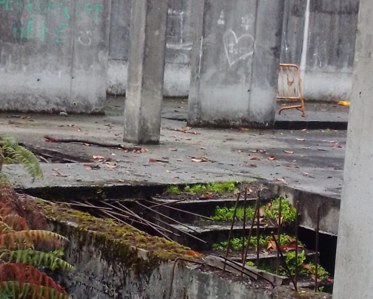 Zona en estado de abandono en Ponte Caldelas