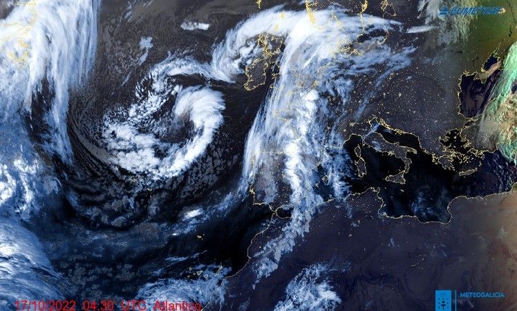 Imagen de satélite de Meteogalicia durante este lunes 17 de octubre