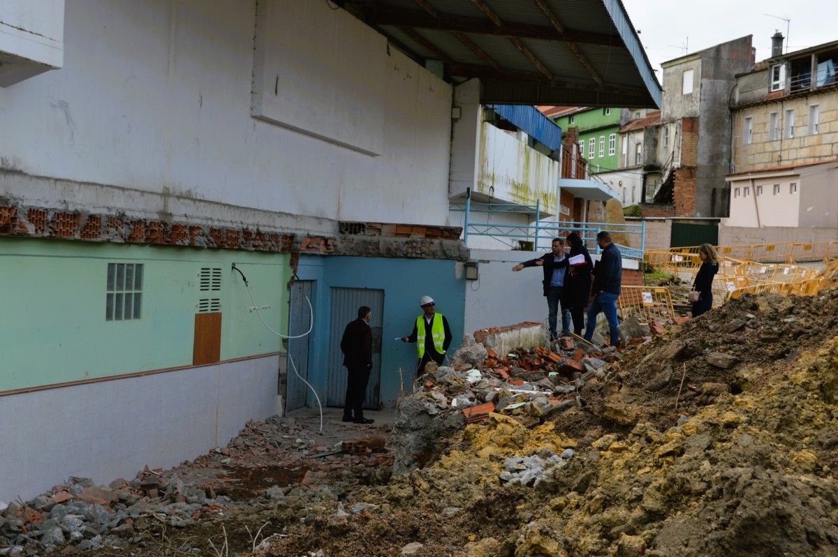 Visita ás obras da praza pública de Vilalonga
