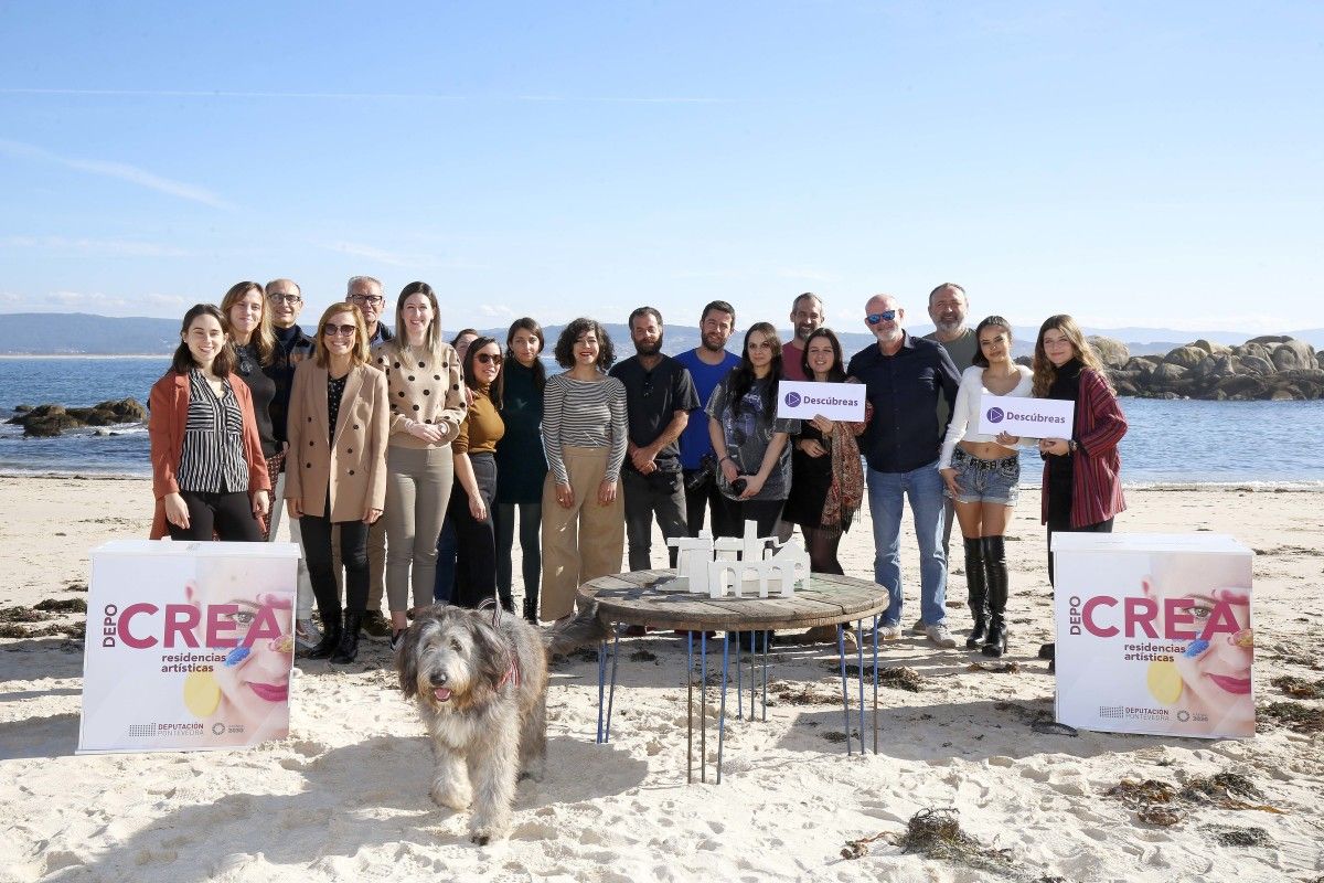 Última xornada da residencia artística 'Depocrea' no Náutico de San Vicente do Mar