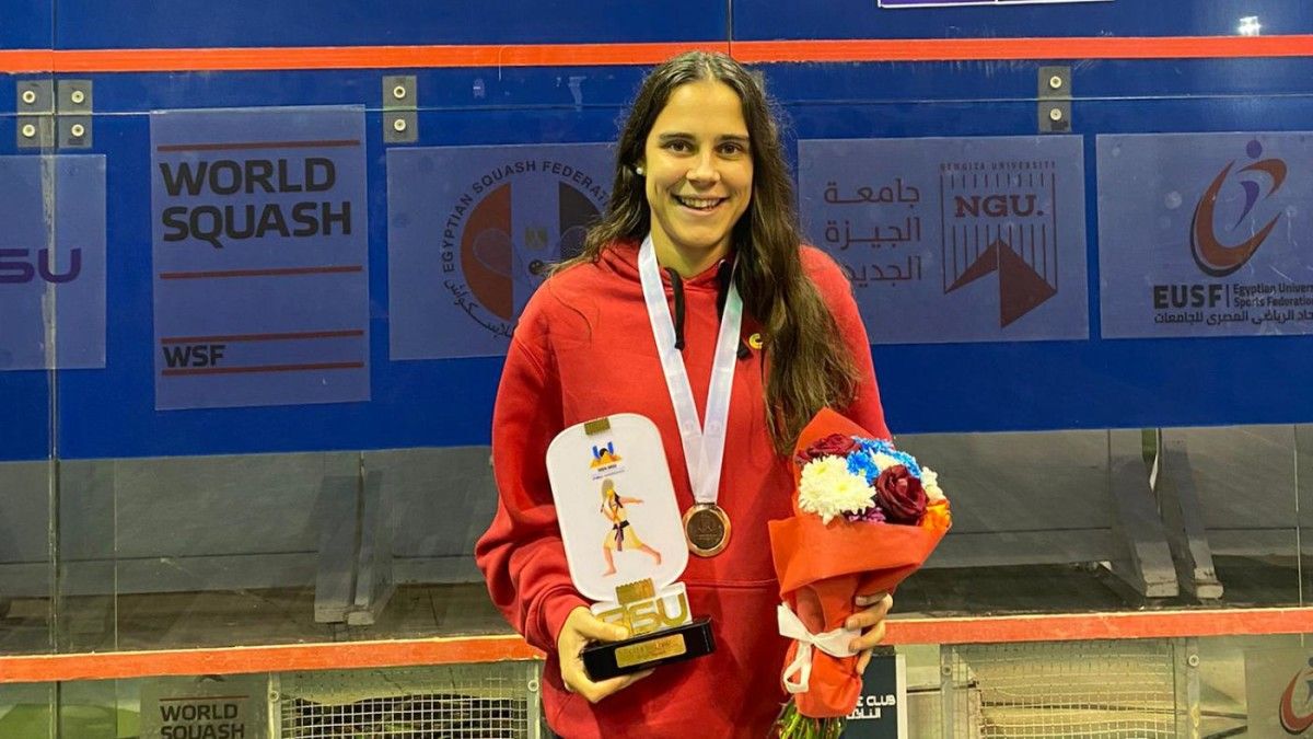 Marta Domínguez, xogadora do Squash Pontevedra, medalla de bronce no mundial universitario