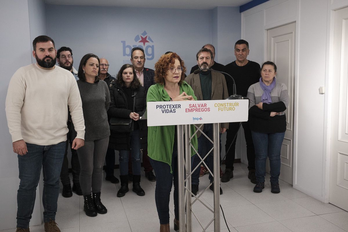 Montse Prado, responsable de Sanidade no BNG, analizou a situación da área sanitaria de Pontevedra-O Salnés