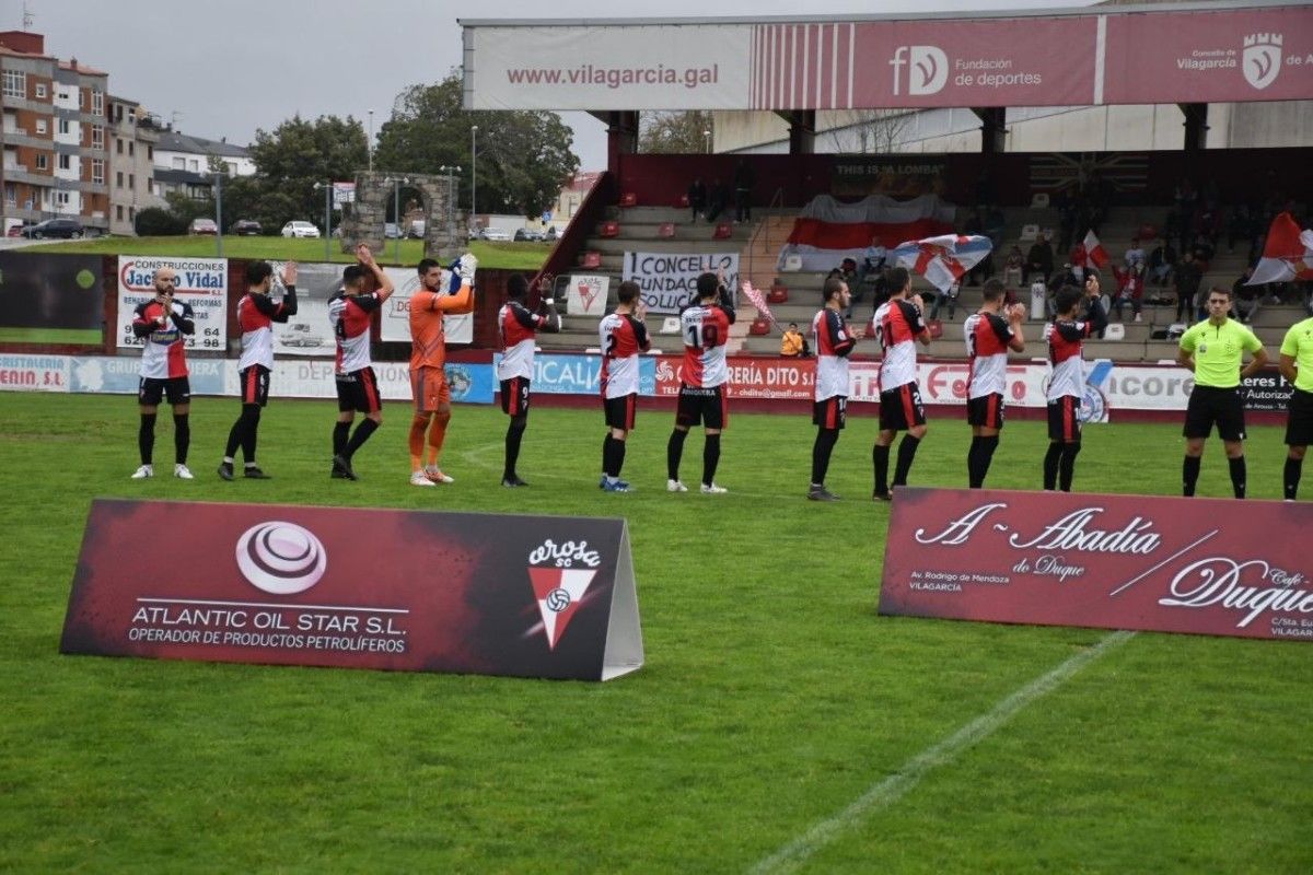 Partido entre Arosa e Celta C-Gran Peña